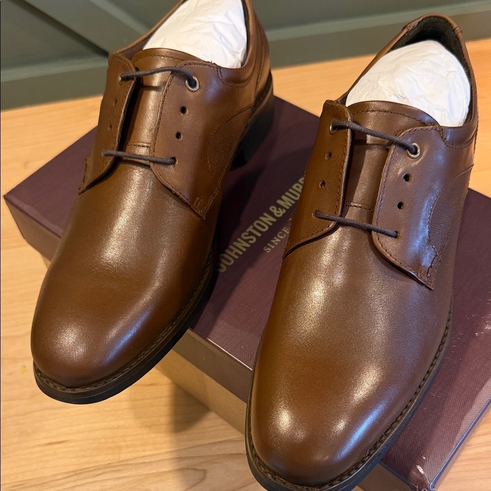 Johnston & Murphy Brown Leather Derbys